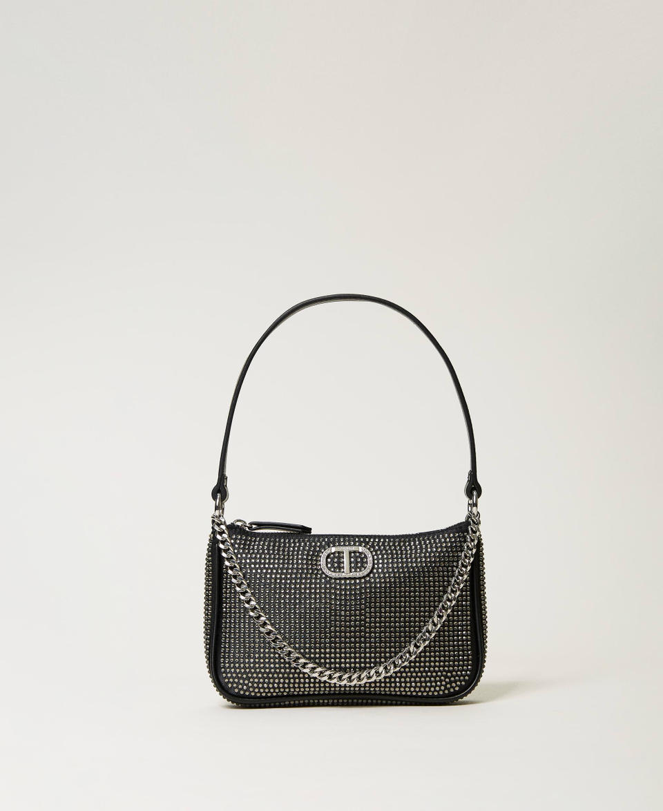 Borsa a tracolla ‘Petite’ party con Oval T Nero Donna 241TB7252_00006_01
