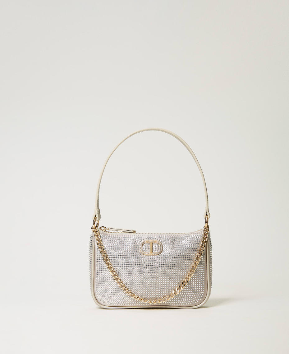 Borsa a tracolla ‘Petite’ party con Oval T Silver Donna 241TB7252_00995_01