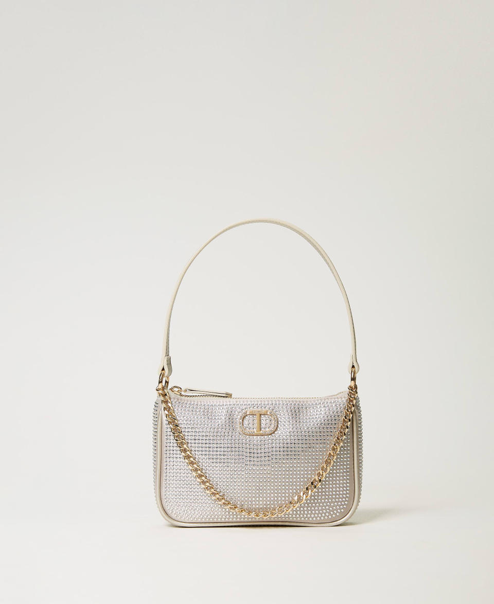 Borsa a tracolla ‘Petite’ party con Oval T Silver Donna 241TB7252_00995_01