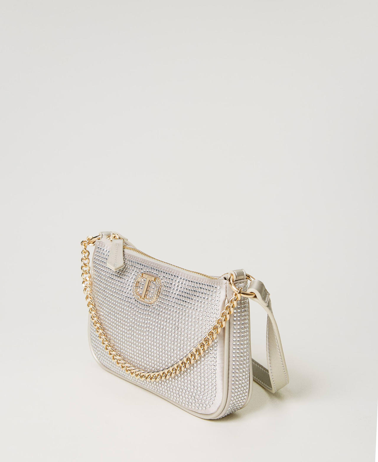 Borsa a tracolla ‘Petite’ party con Oval T Silver Donna 241TB7252_00995_02
