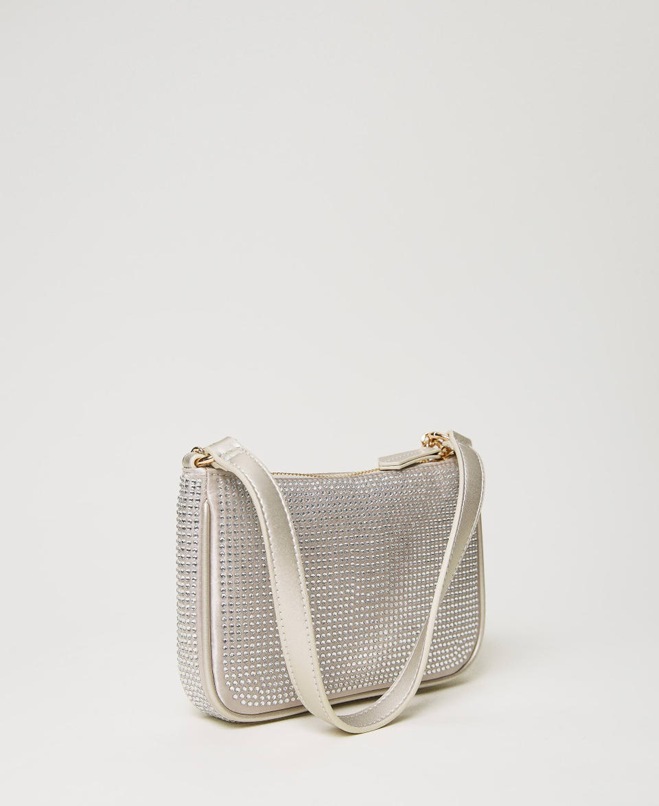 Borsa a tracolla ‘Petite’ party con Oval T Silver Donna 241TB7252_00995_03