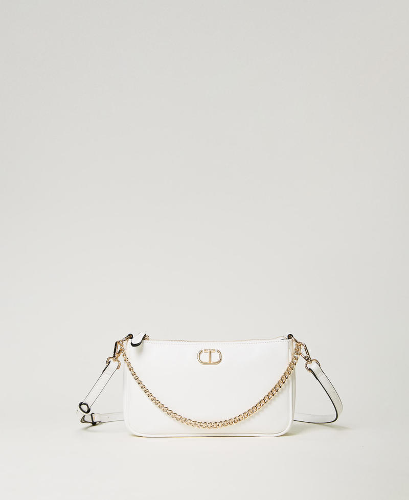 'Mignon' shoulder bag with Oval T White Snow Woman 241TB7280_00282_01