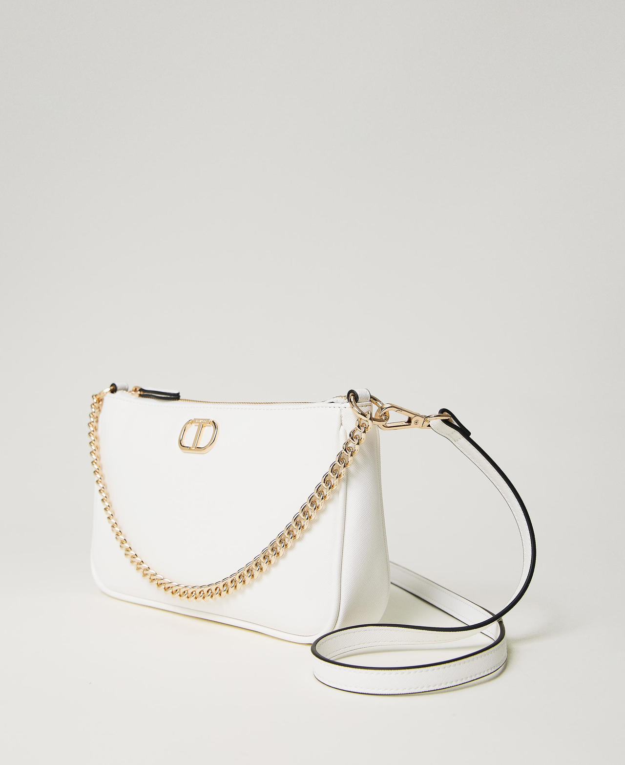 'Mignon' shoulder bag with Oval T White Snow Woman 241TB7280_00282_02