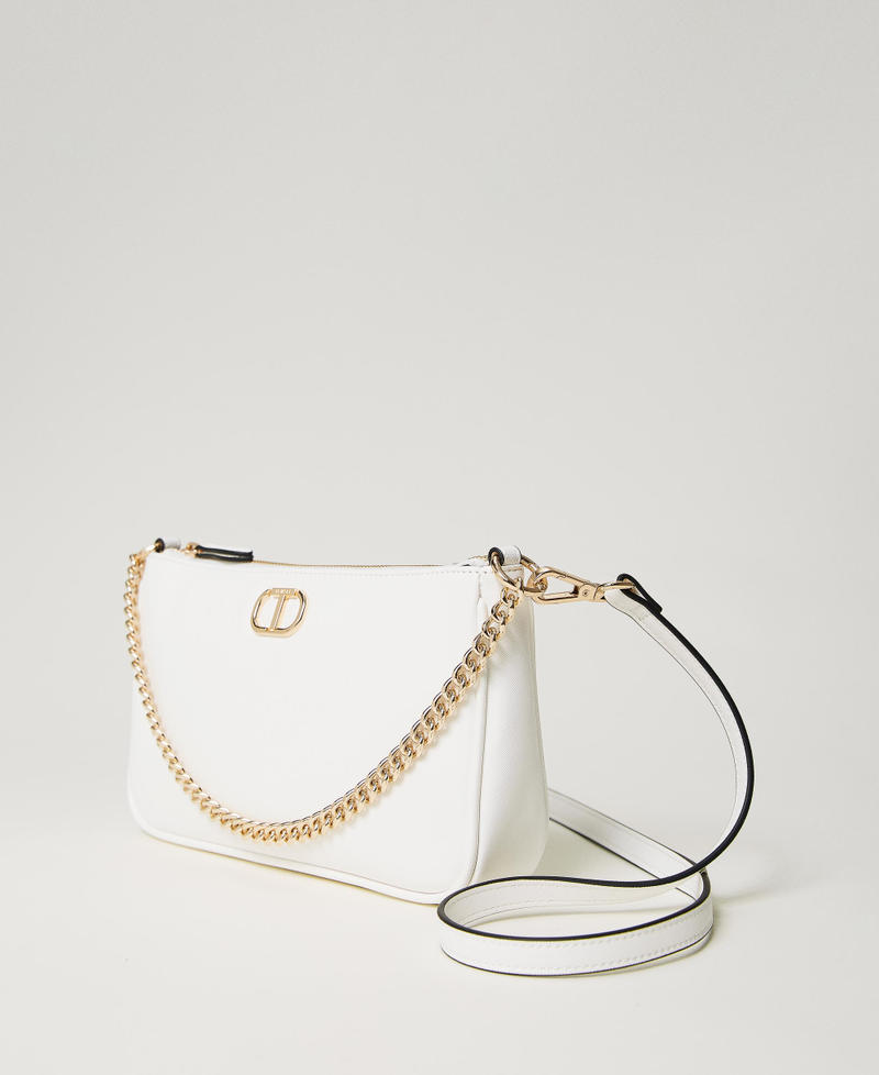 'Mignon' shoulder bag with Oval T White Snow Woman 241TB7280_00282_02
