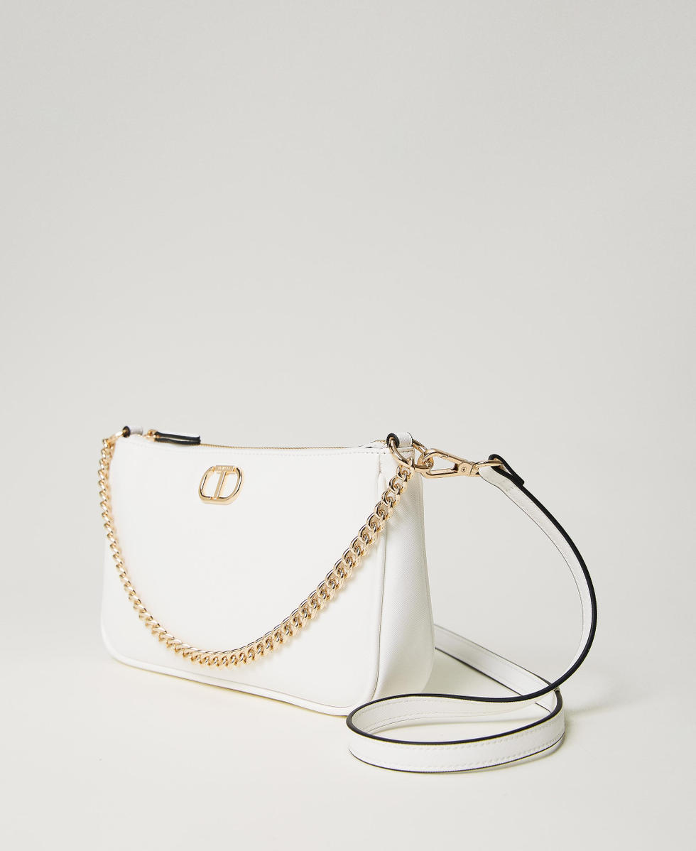 'Mignon' shoulder bag with Oval T White Snow Woman 241TB7280_00282_02