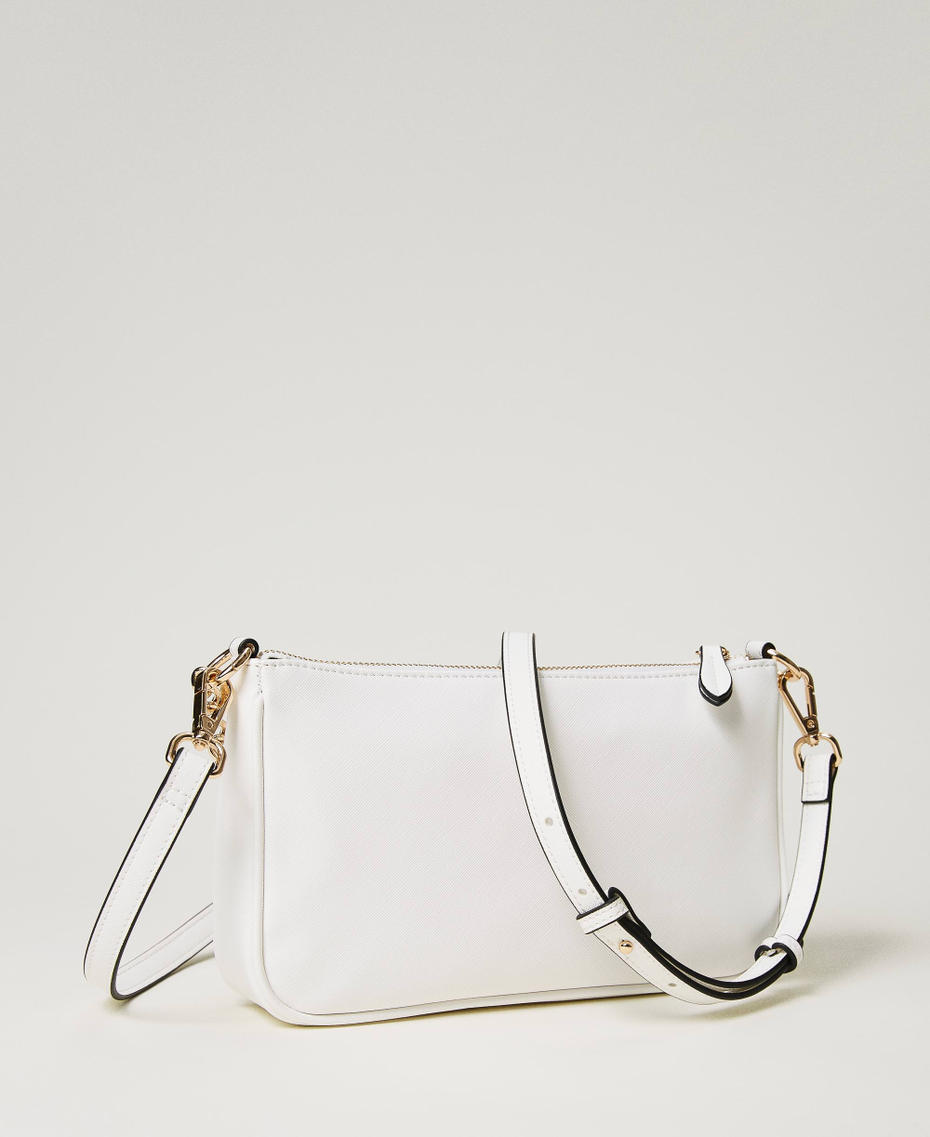 'Mignon' shoulder bag with Oval T White Snow Woman 241TB7280_00282_03