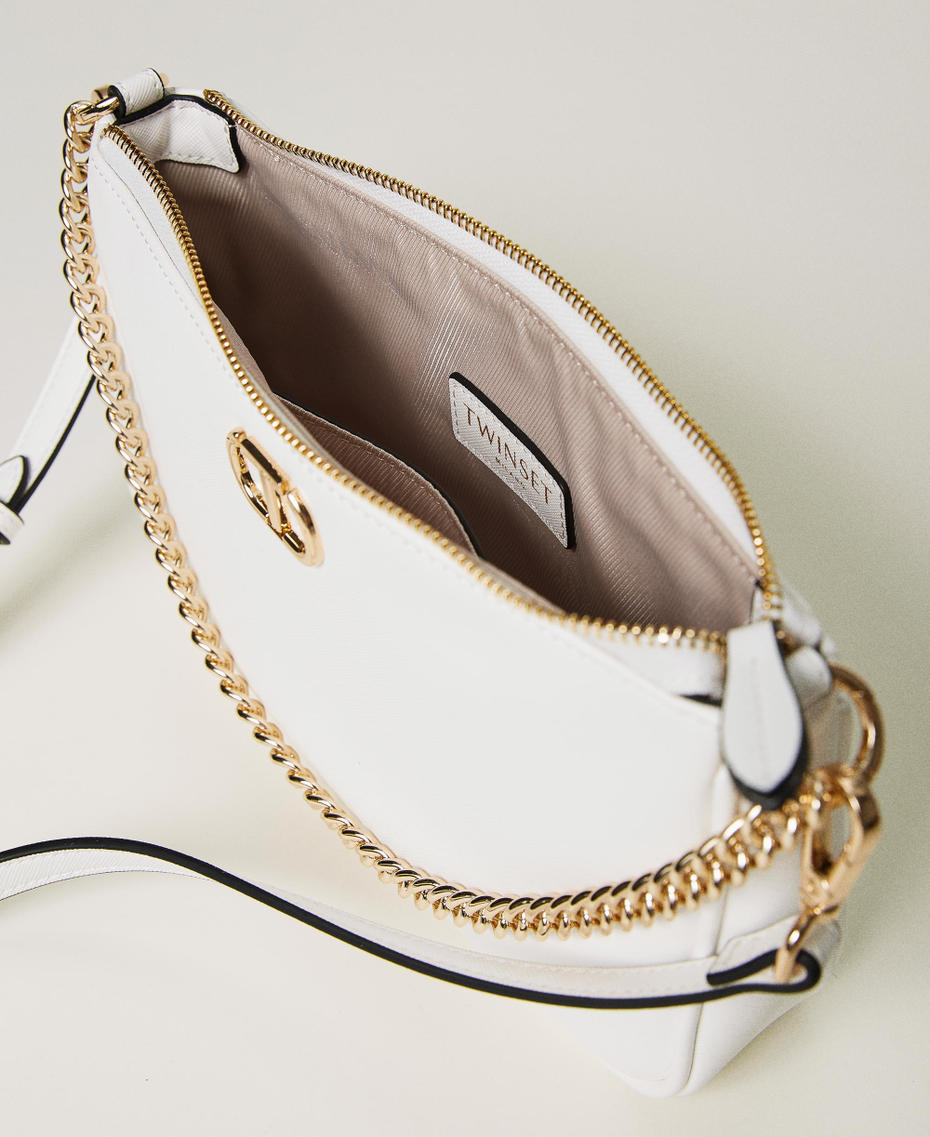 'Mignon' shoulder bag with Oval T White Snow Woman 241TB7280_00282_04