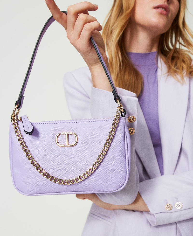 Borsa a tracolla ‘Petite’ con Oval T Viola "Giacinto" Donna 241TB7282_11296_S0