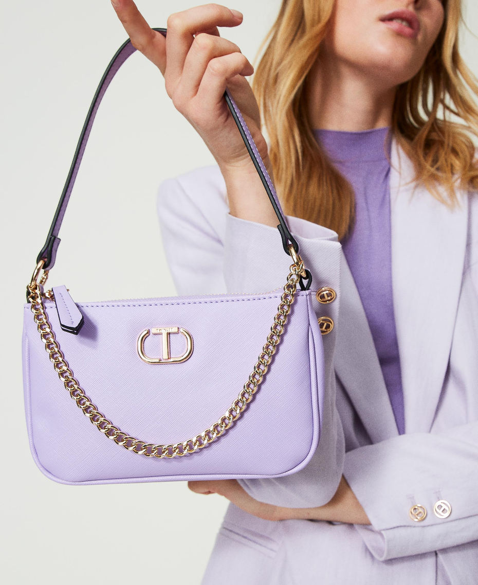 Borsa a tracolla ‘Petite’ con Oval T Viola "Giacinto" Donna 241TB7282_11296_S0