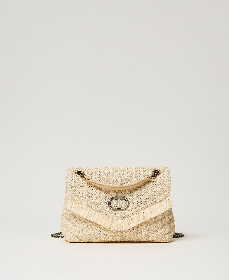 ‘Dreamy’ jacquard raffia shoulder bag