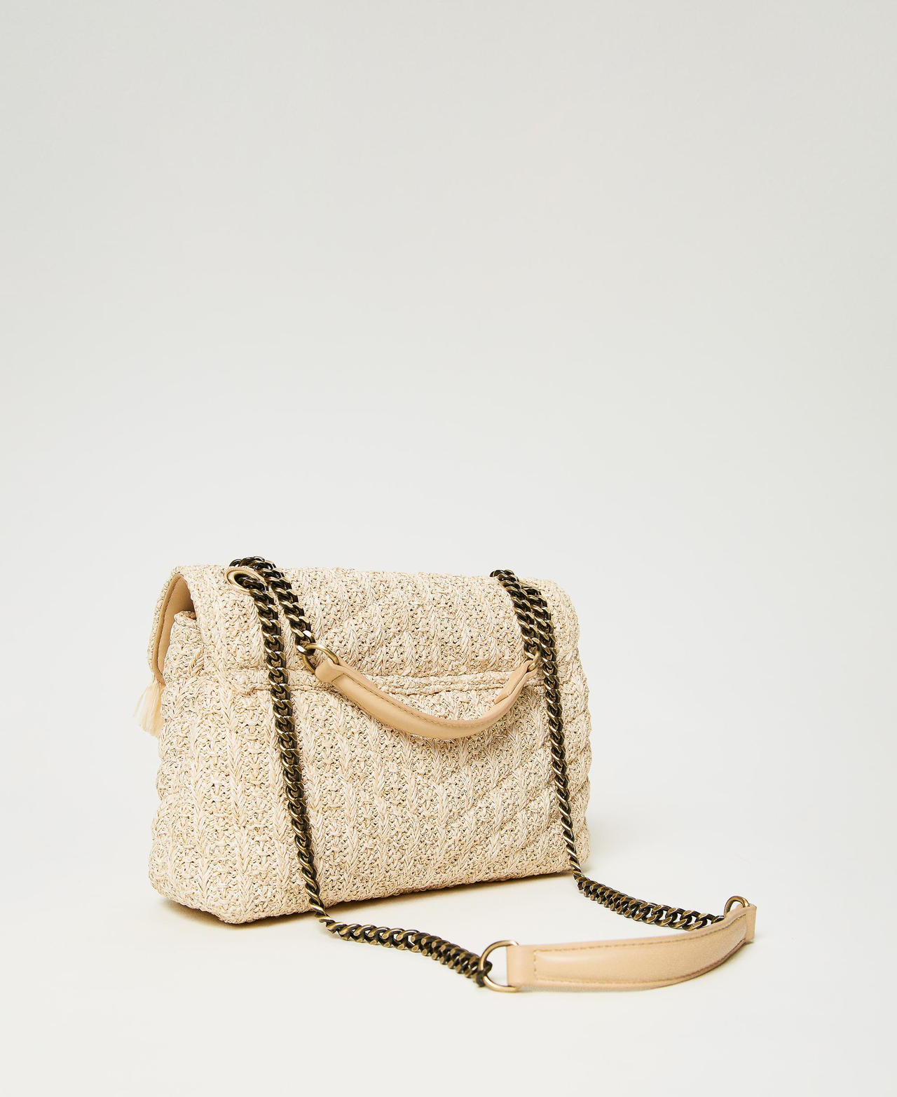 &lsquo;Dreamy&rsquo; jacquard raffia shoulder bag