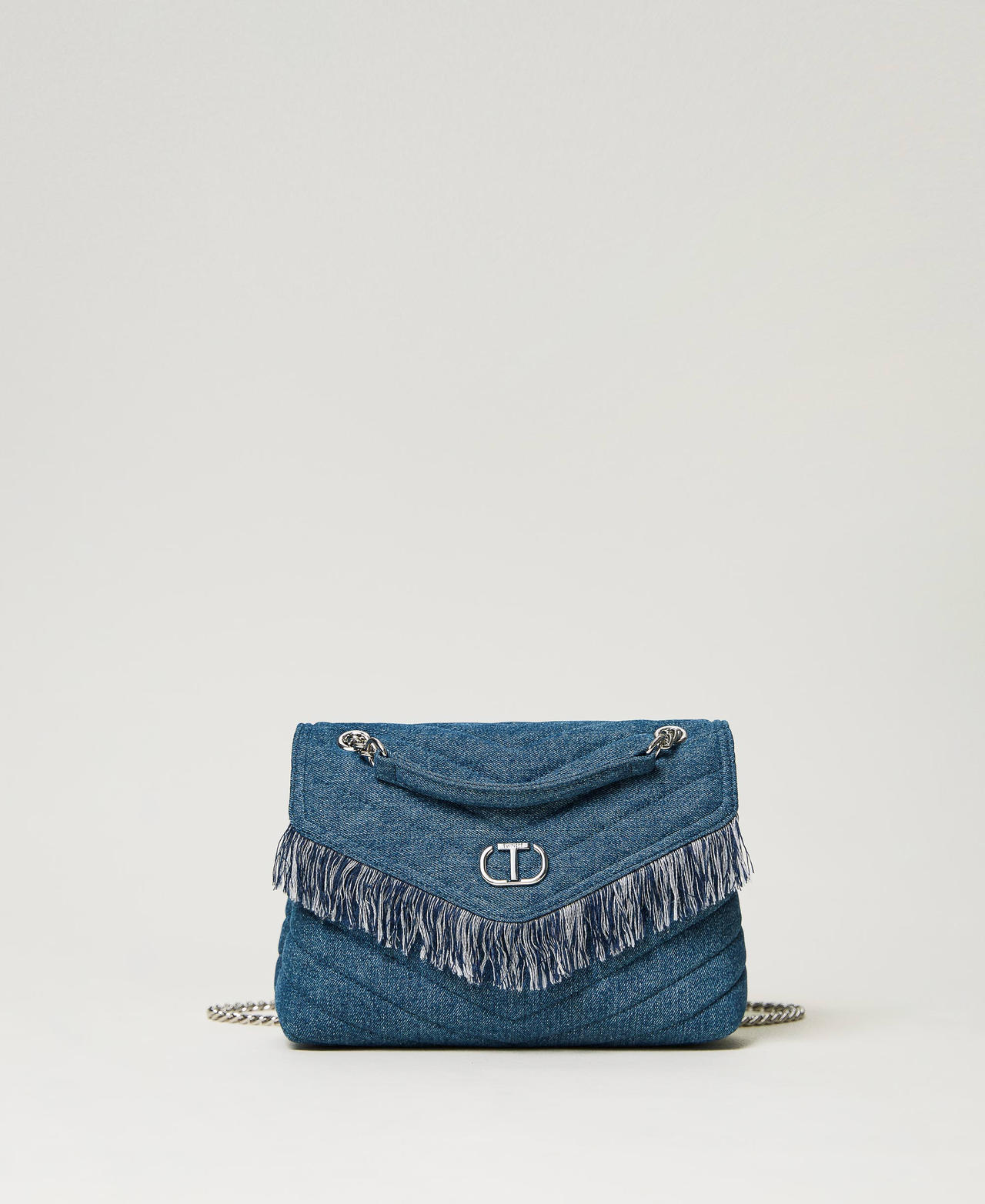 ヴィーナスデニムリメイクバッグ Triangle shoulder bag デニムリメイクバッグ 風S スタッズバッグ ライトブルー 全3