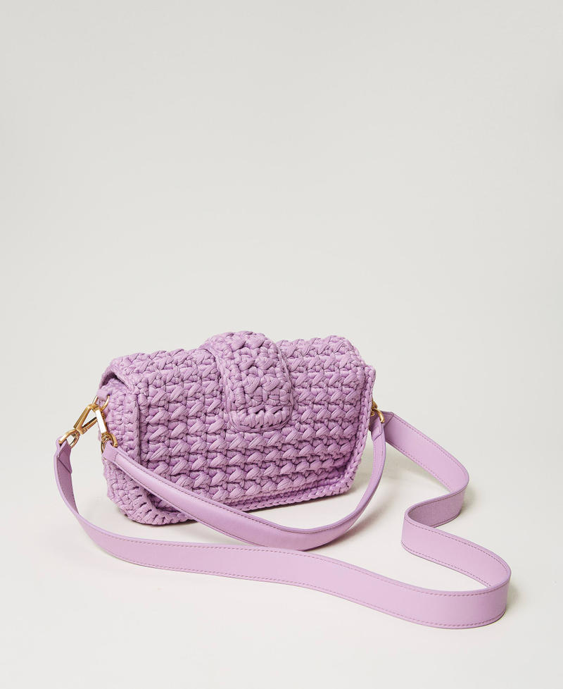 ‘Amie’ crochet shoulder bag "Almond Milk” Beige Woman 241TB7310-03