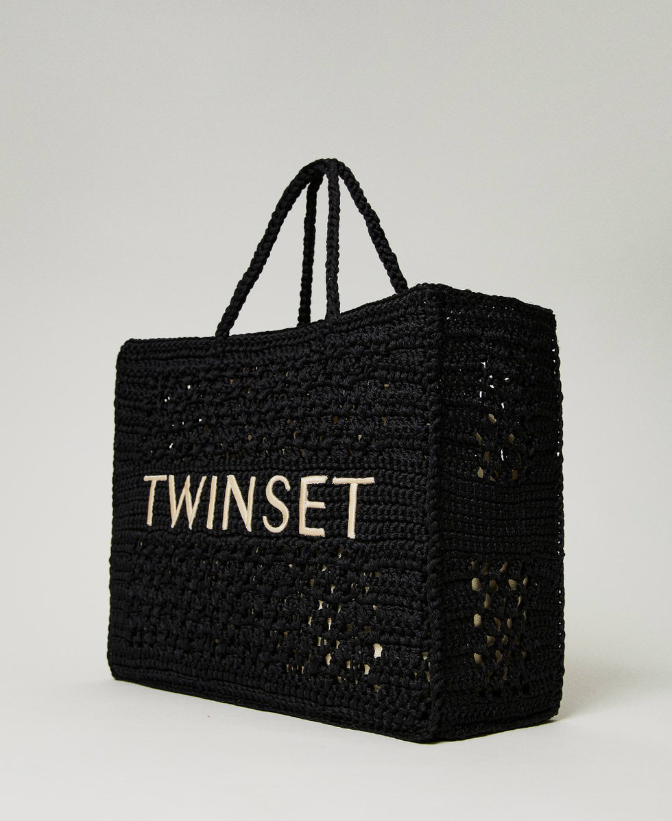 Borsa In Cotone 100% Con Coulisse - IMFAA, Lavabile E Riutilizzabile, Sacchetto Multiuso Per Spesa, Regali, Artigianato - Colore Nero - 4