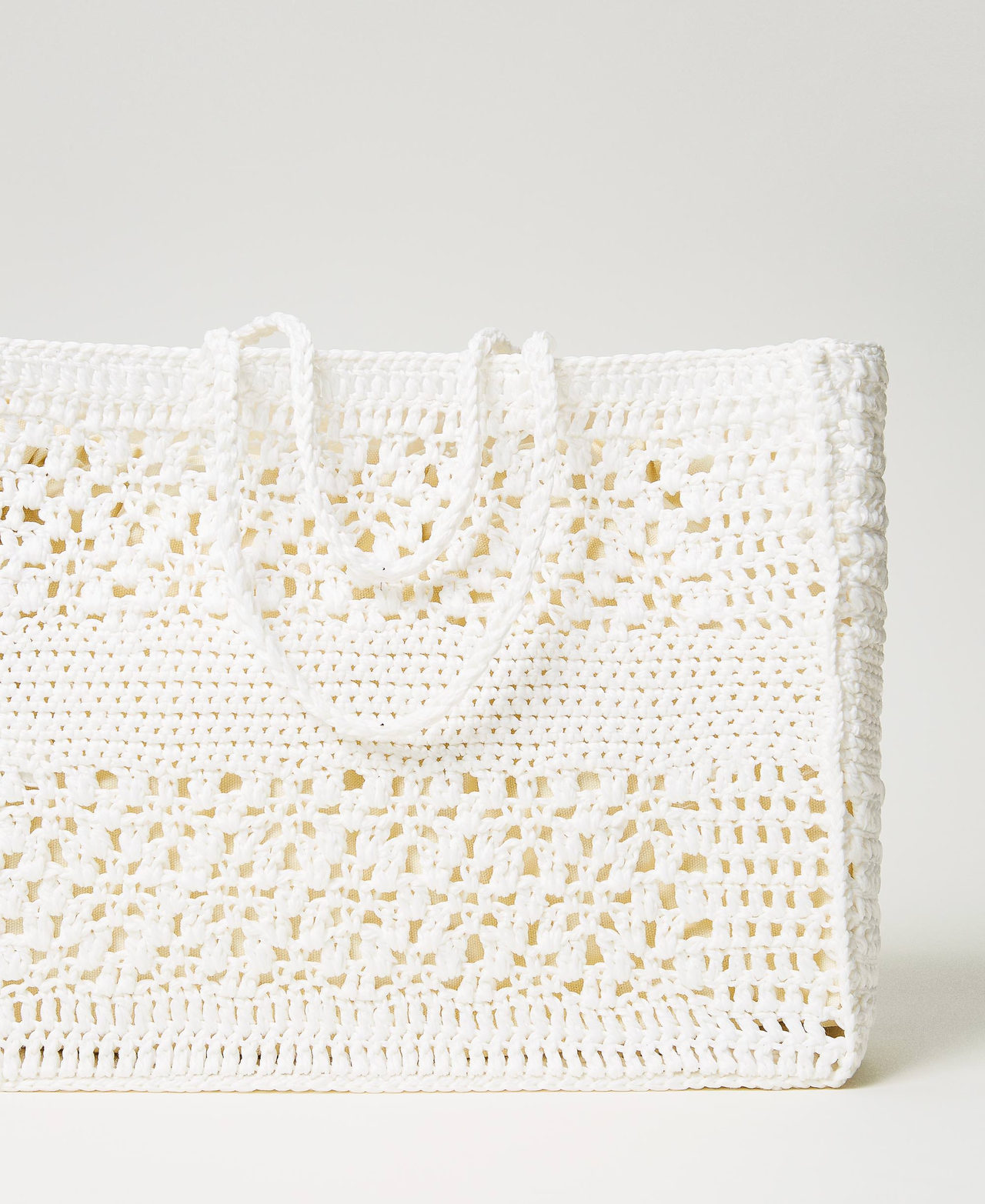 &lsquo;Boh&eacute;mienne&rsquo; crochet shopper White Snow Woman 241TB7320_00282_03