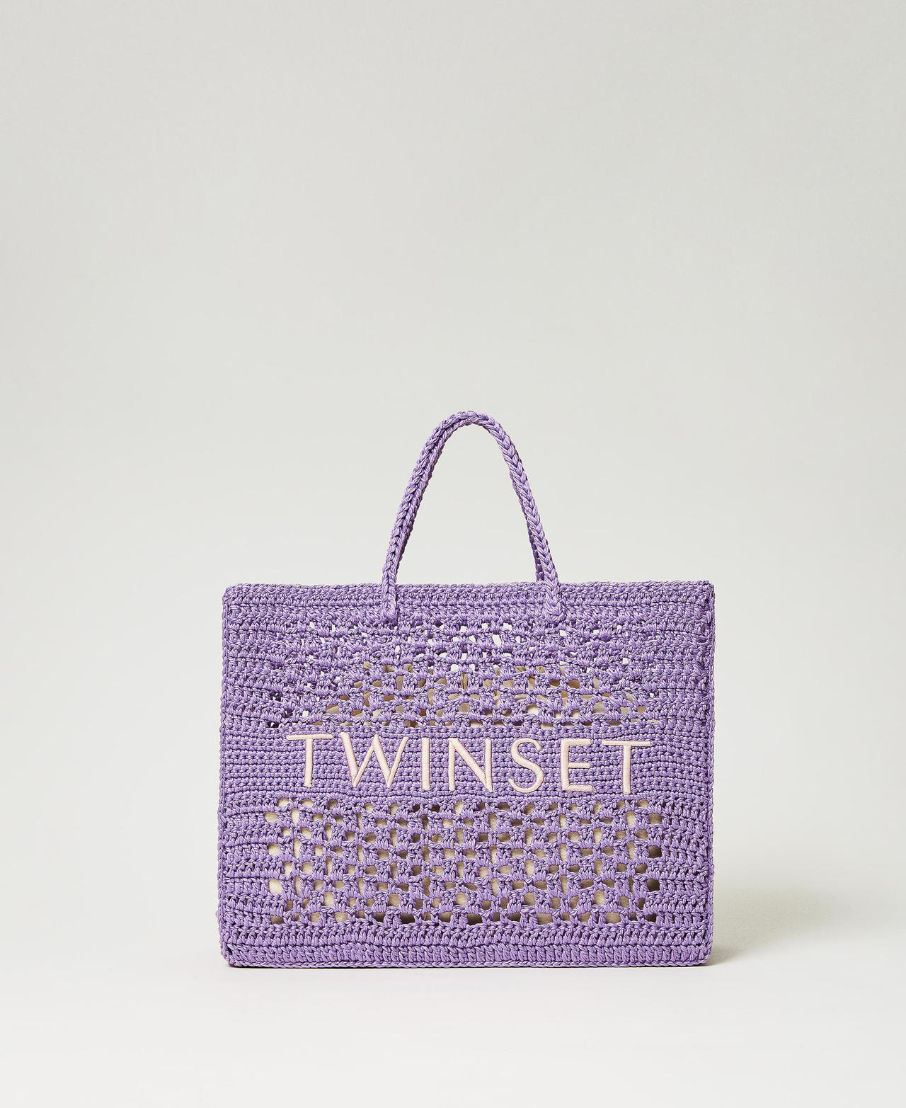 【TWINSET】Bohemian Tote Bag 2Colors Crochet shopper Woman, Beige | TWINSET Milano