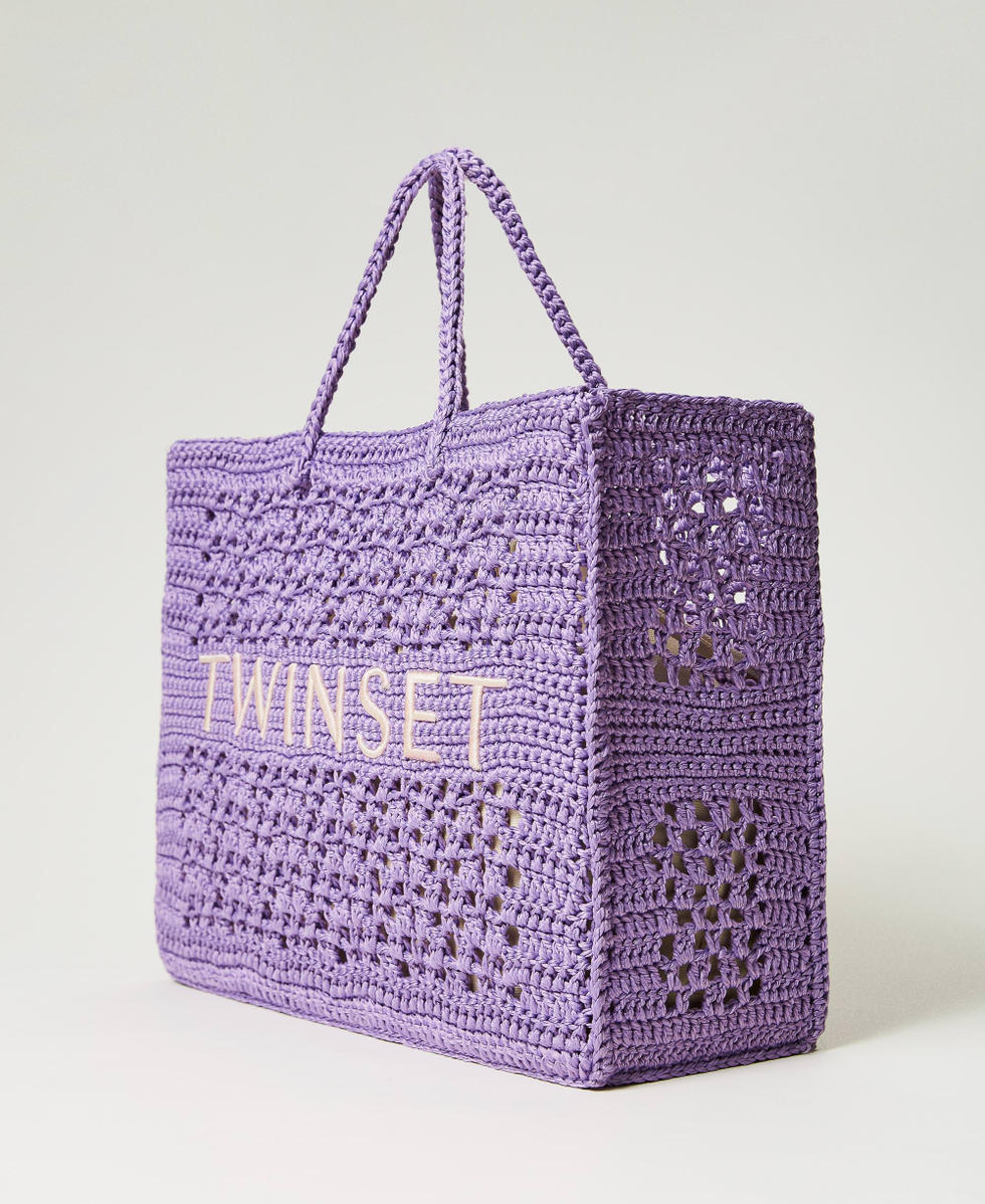 【TWINSET】Bohemian Tote Bag 2Colors Bohémienne' crochet shopper bag Woman, Pink | TWINSET Milano