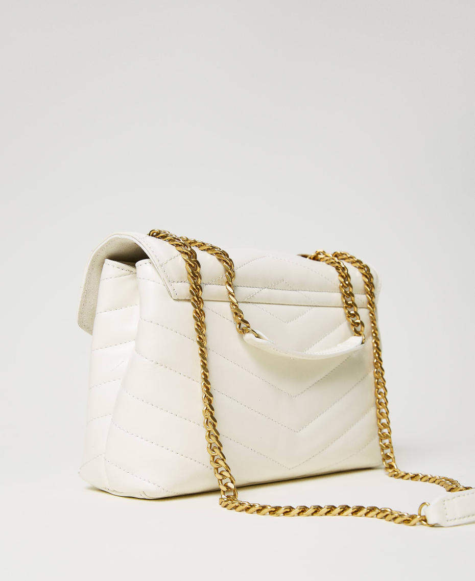 Borsa a tracolla ‘Dreamy’ in pelle Bianco Neve Donna 241TB7340_00282_03