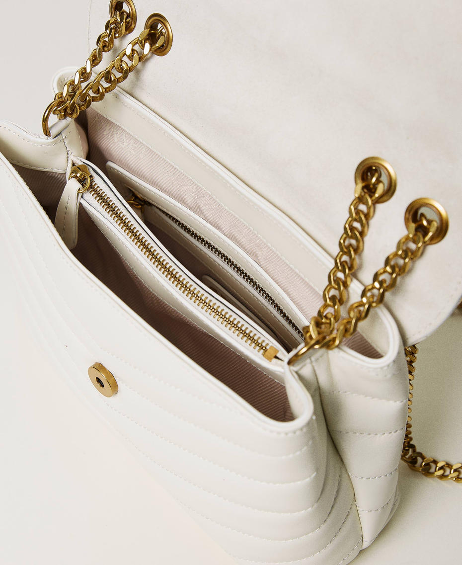 Borsa a tracolla ‘Dreamy’ in pelle Bianco Neve Donna 241TB7340_00282_04