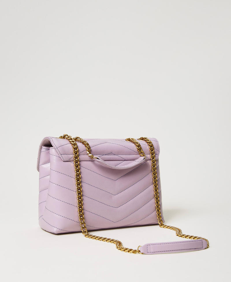 ‘Dreamy’ leather shoulder bag Bellflower Lilac Woman 241TB7340-03
