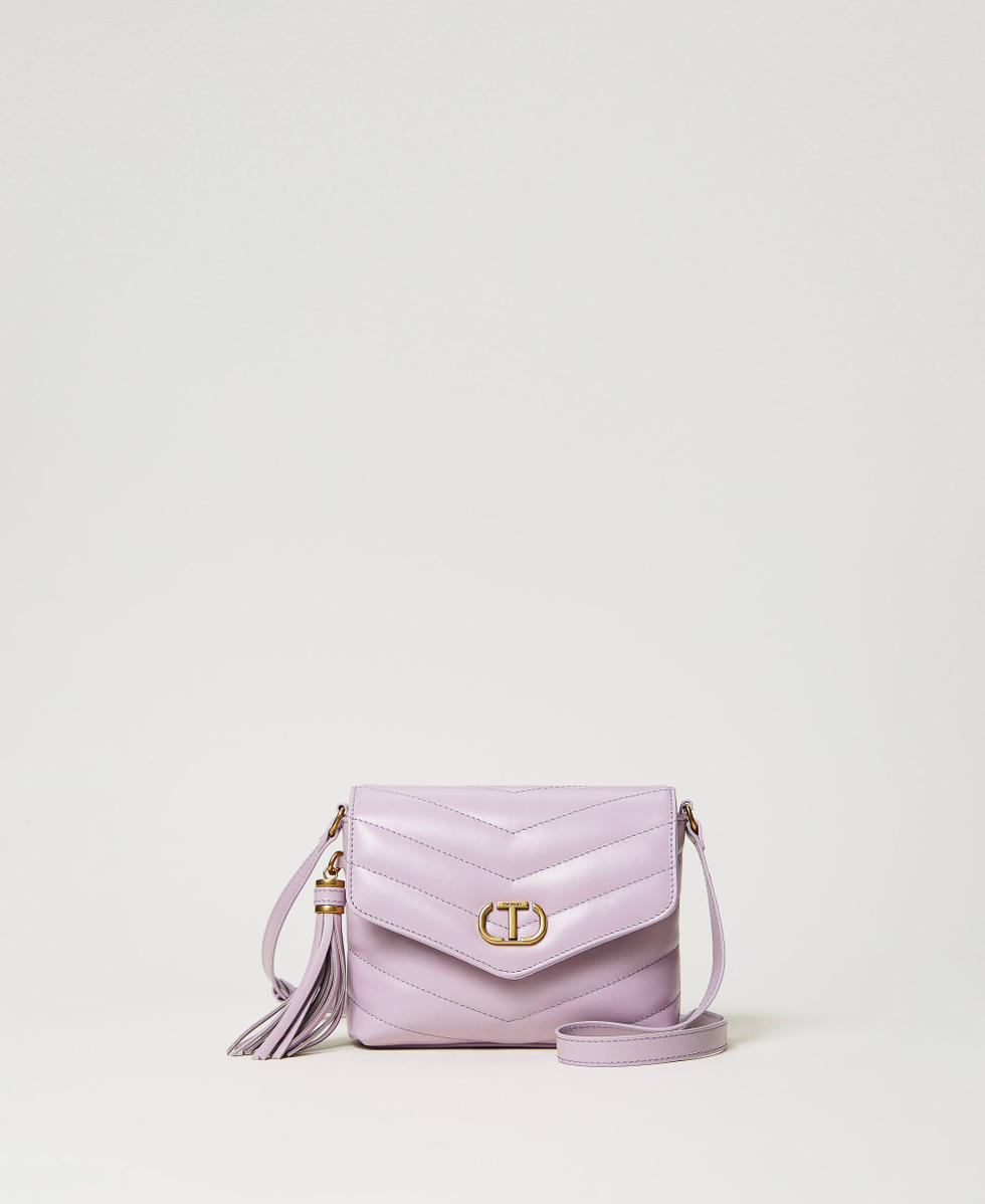 'Dreamy' small leather shoulder bag Bellflower Lilac Woman 241TB7341_00692_01
