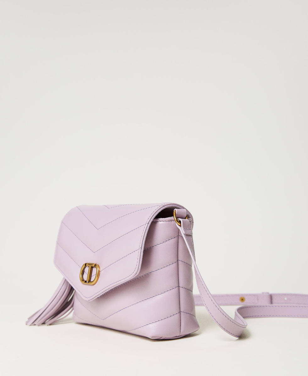 'Dreamy' small leather shoulder bag Bellflower Lilac Woman 241TB7341_00692_02