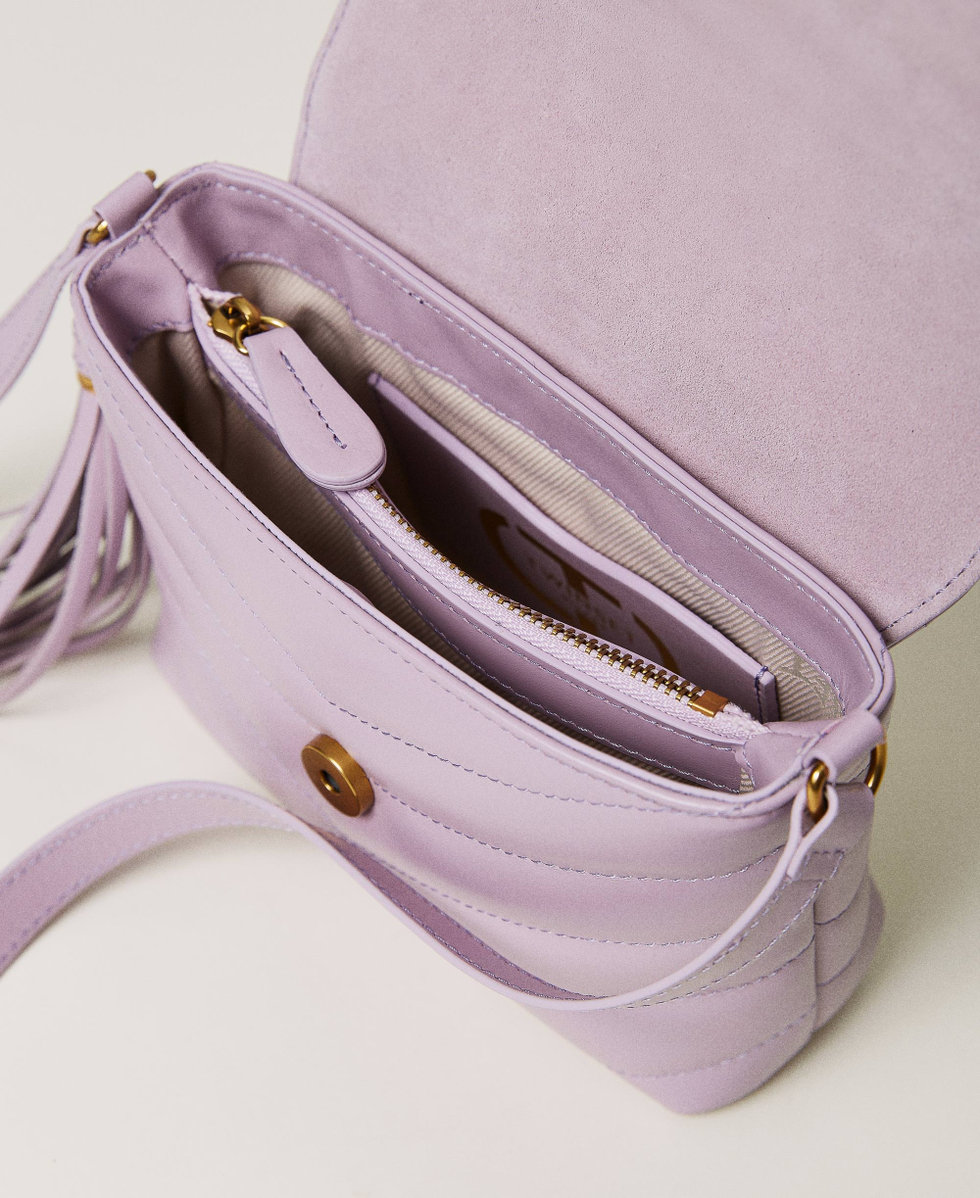 'Dreamy' small leather shoulder bag Bellflower Lilac Woman 241TB7341_00692_04