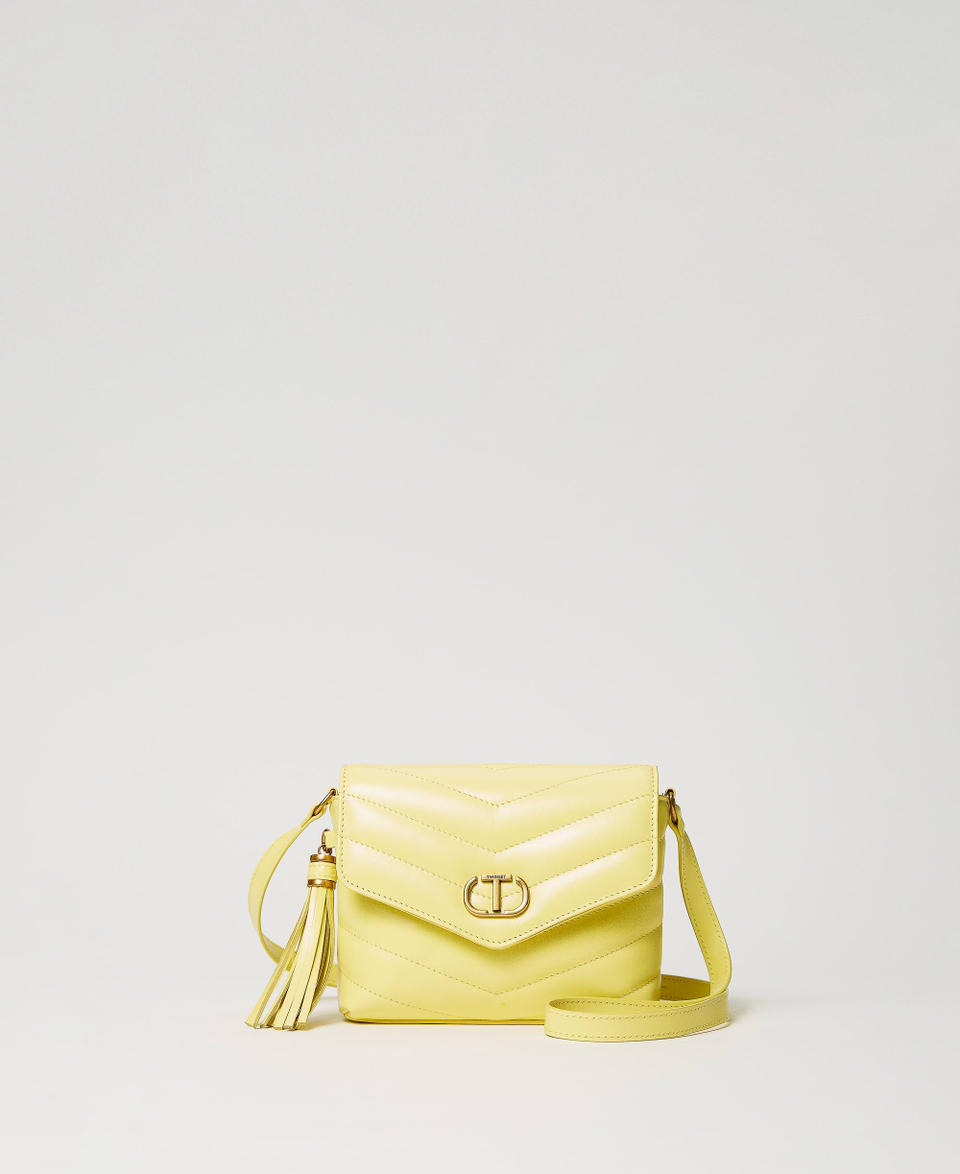 Borsa a tracolla 'Dreamy' piccola in pelle Giallo "Lemon Grass" Donna 241TB7341_11295_01