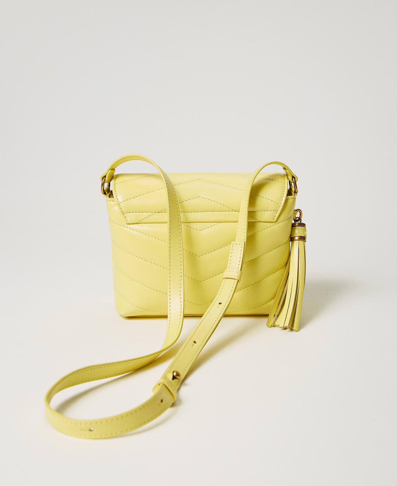 'Dreamy' small leather shoulder bag "Lemon Grass" Yellow Woman 241TB7341_11295_03