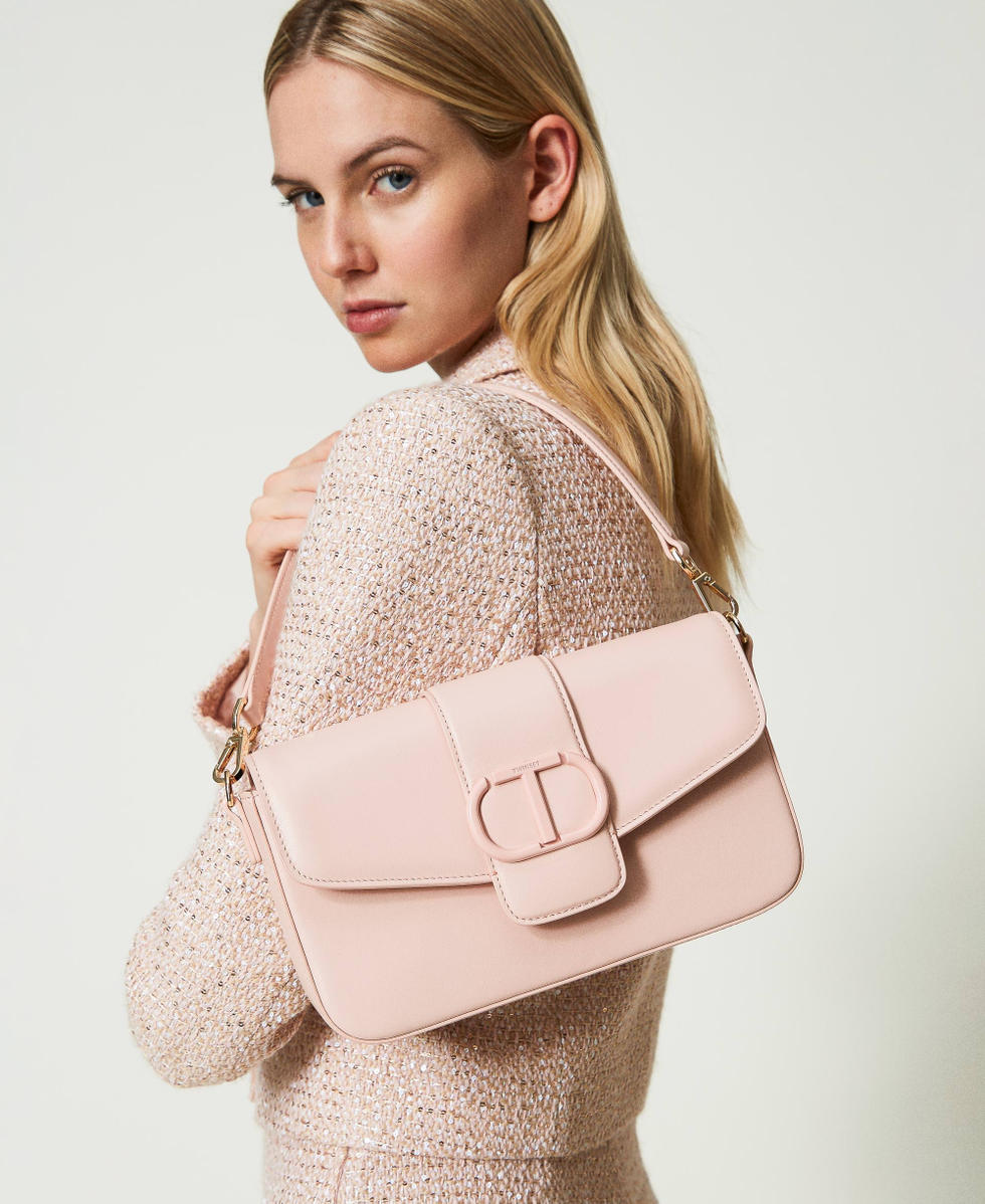 NIUEIMEE ZHOU Borsa A Tracolla Donna Rosa Chiaro - 2 Cinghie Rimovibili, 26x15x7 Cm, Pelle PU, Borse Per Viaggi E Serate - 5
