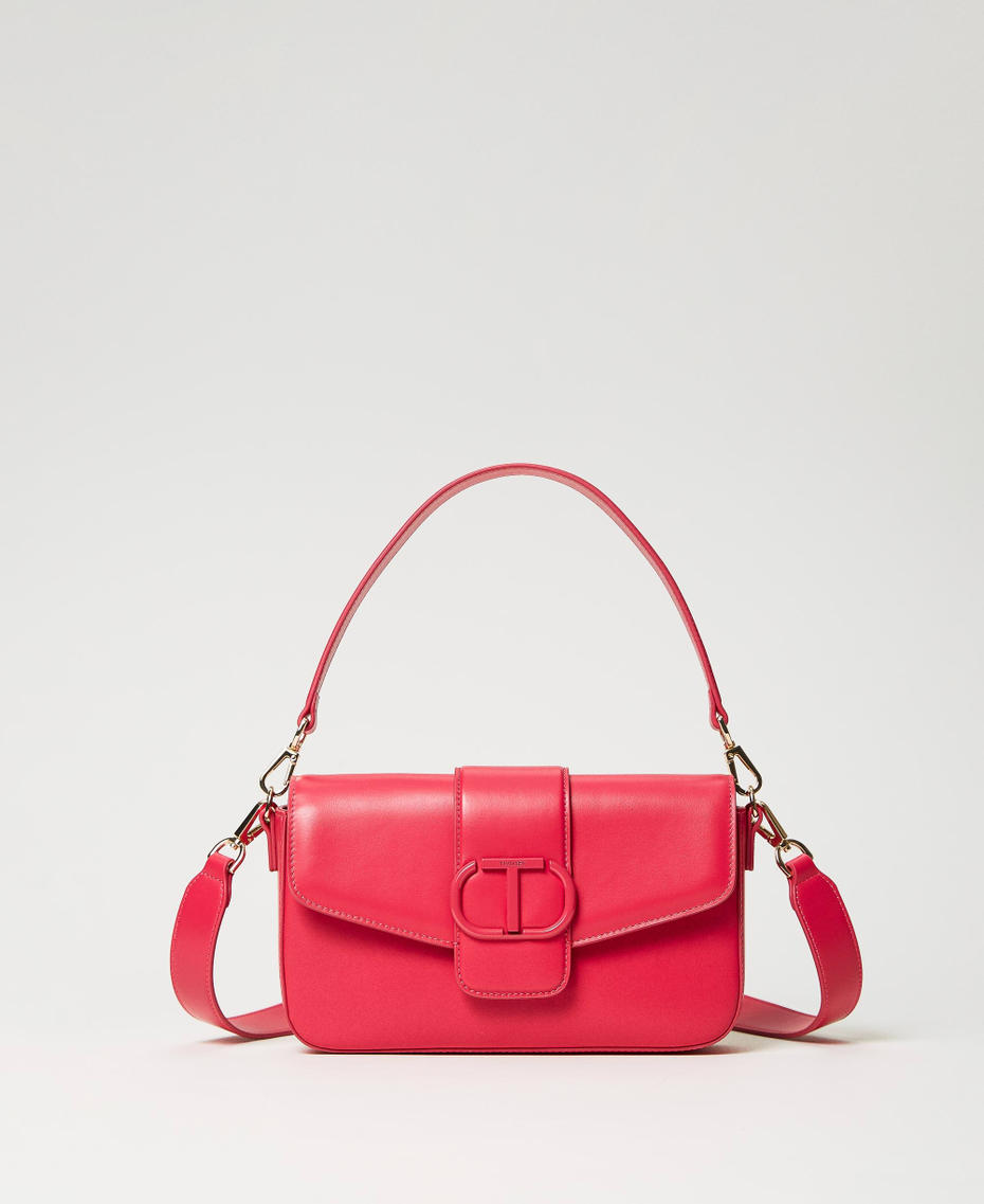 'Amie' leather shoulder bag "Bright Rose” Pink Woman 241TB7350-01