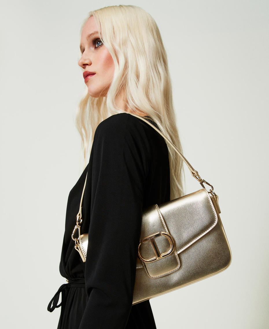 Borsa a tracolla 'Amie' in pelle Oro "Golden Precious" Donna 241TB7350_11309_S0