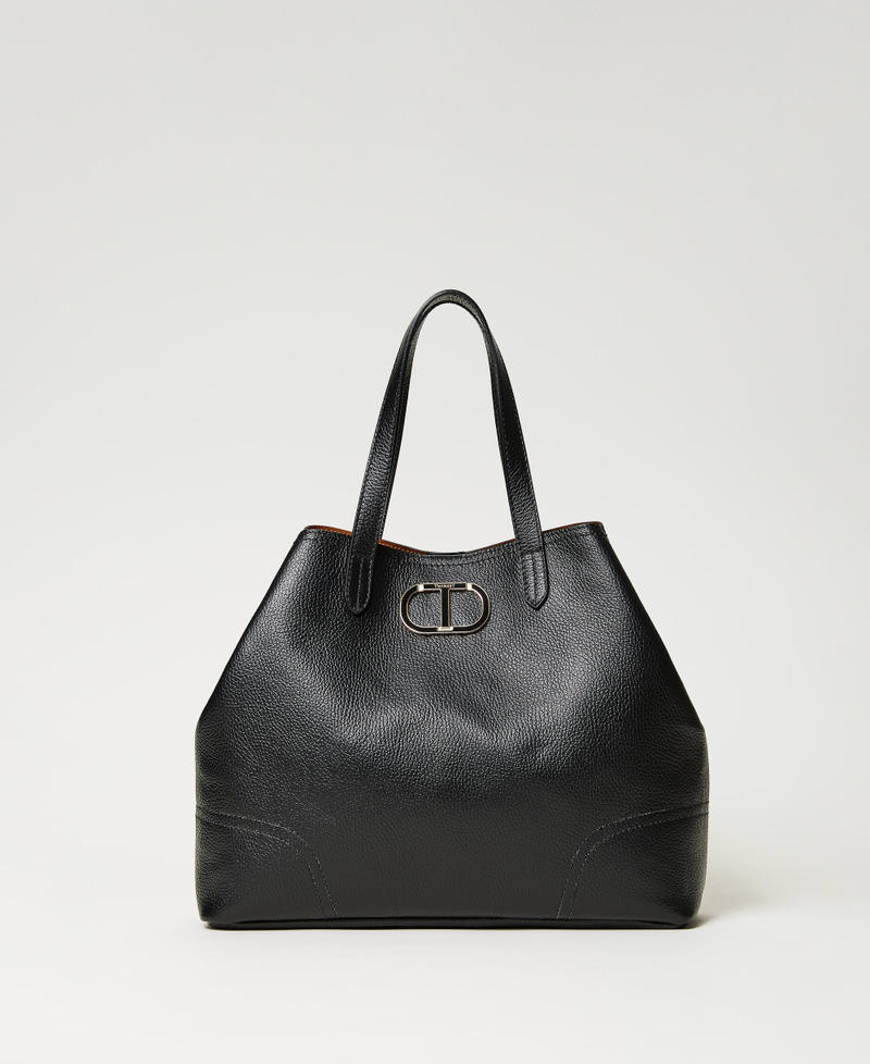 &lsquo;New York&rsquo; leather shopper Black Woman 241TB7390_00006_01