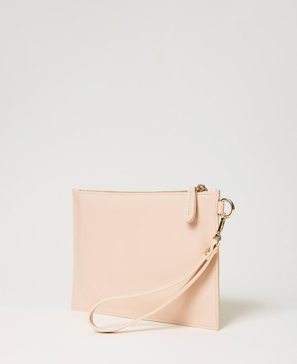 Pochette aus Leder mit Logo