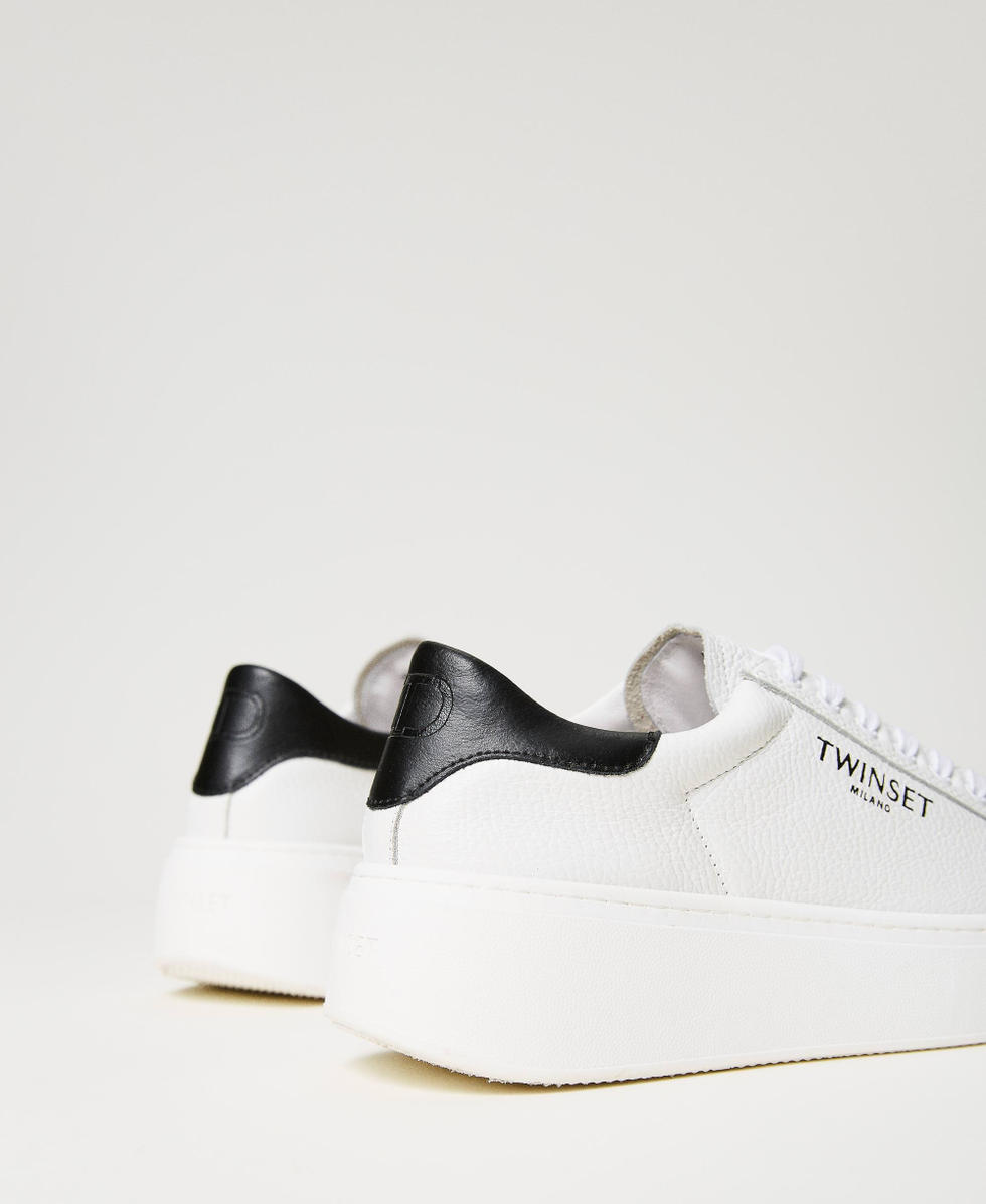 White platform trainers leather 2025