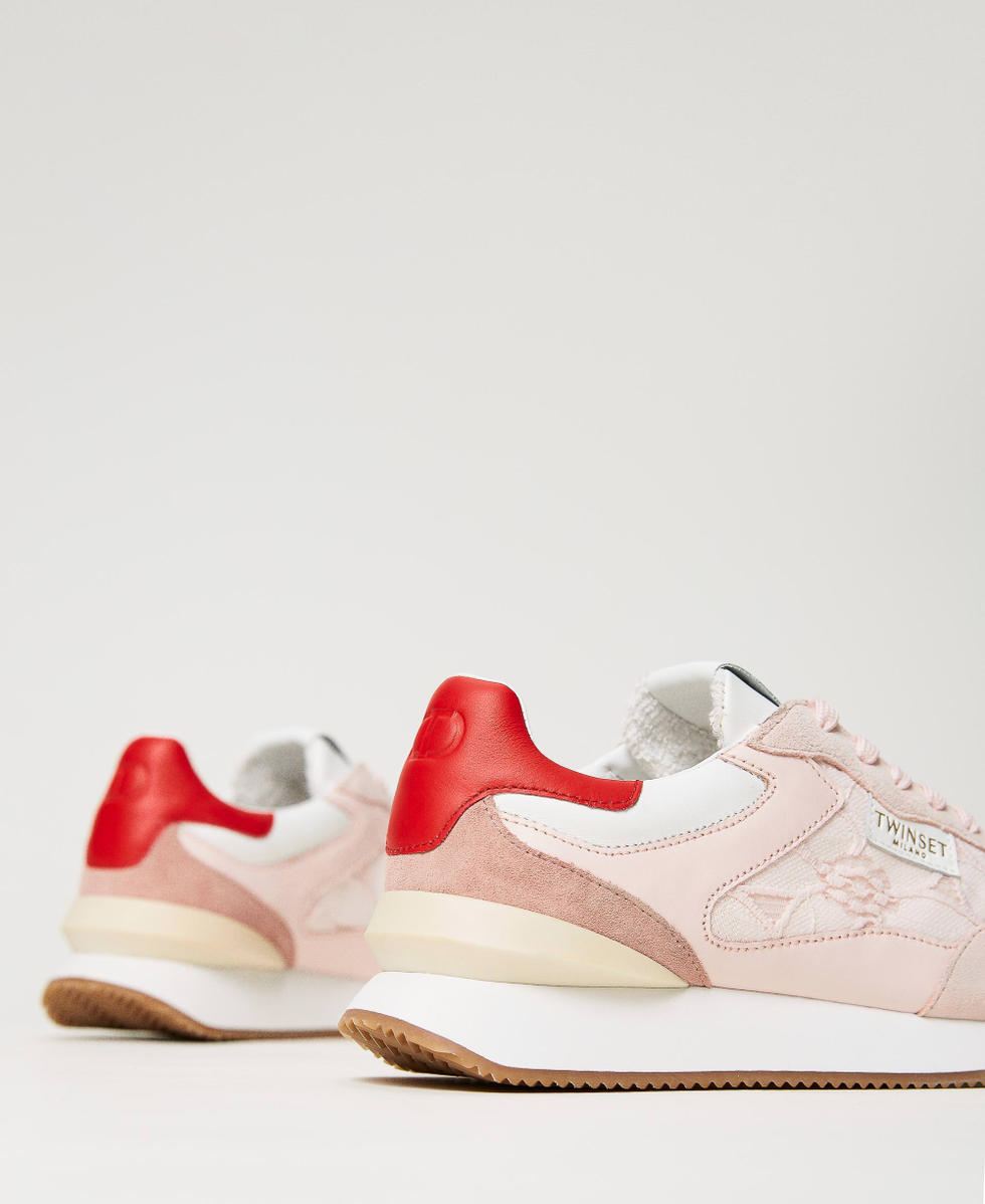 Sneakers con inserti in pizzo Donna Rosa TWINSET Milano