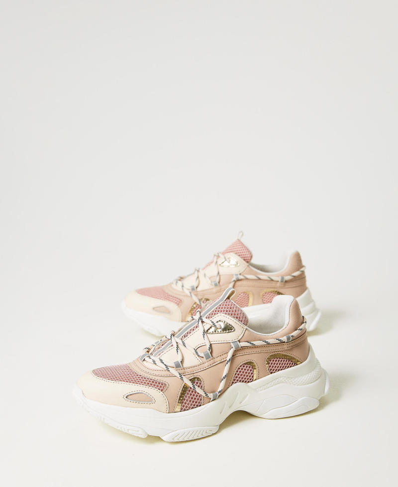Sneakers slip on in pelle con inserti