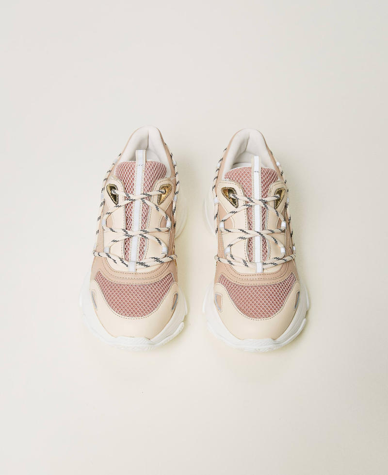 Sneakers slip on in pelle con inserti