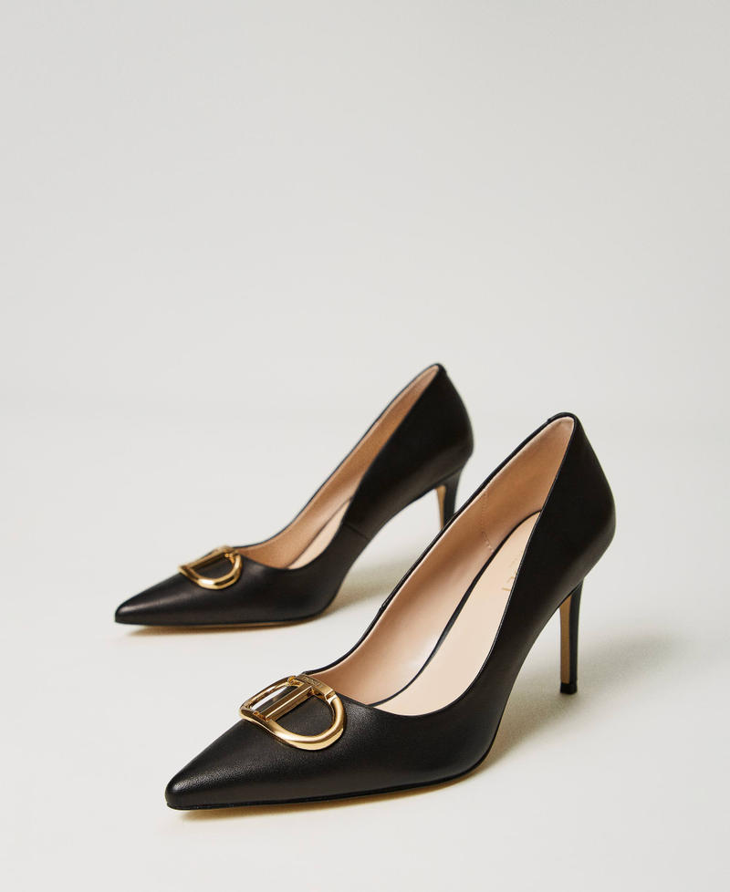 Zapatos de salón con Oval T Negro Mujer 241TCP120-02