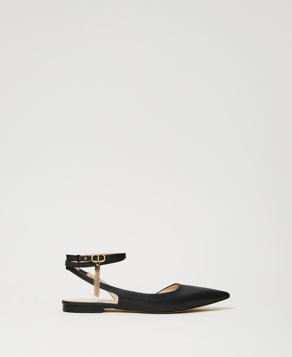 Ballerina shoes with strap Black Woman 241TCP190_00006_01