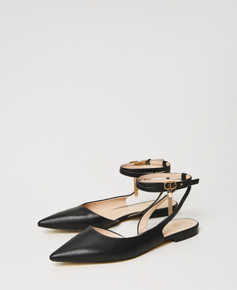 Ballerina shoes with strap Black Woman 241TCP190_00006_02