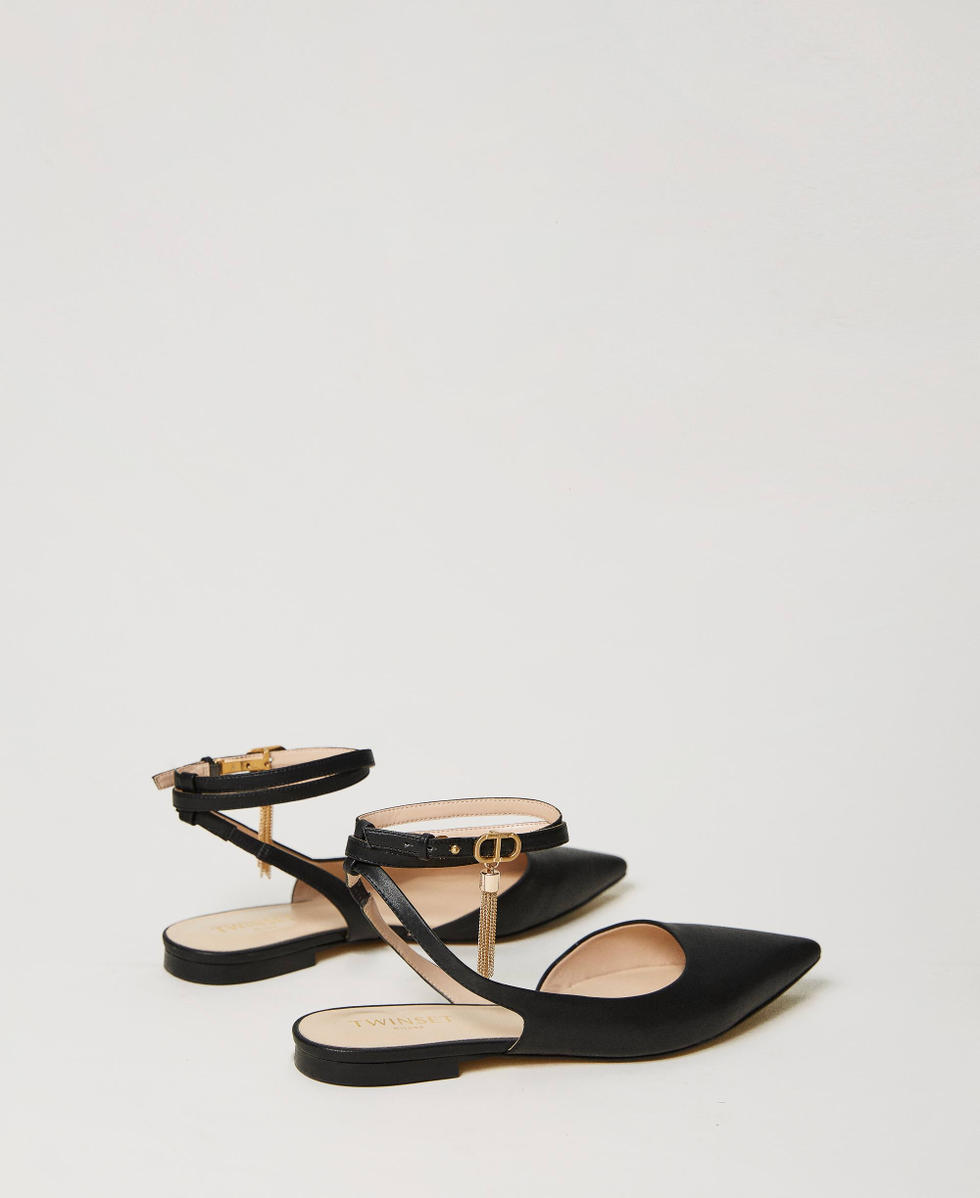 Ballerina shoes with strap Black Woman 241TCP190_00006_03