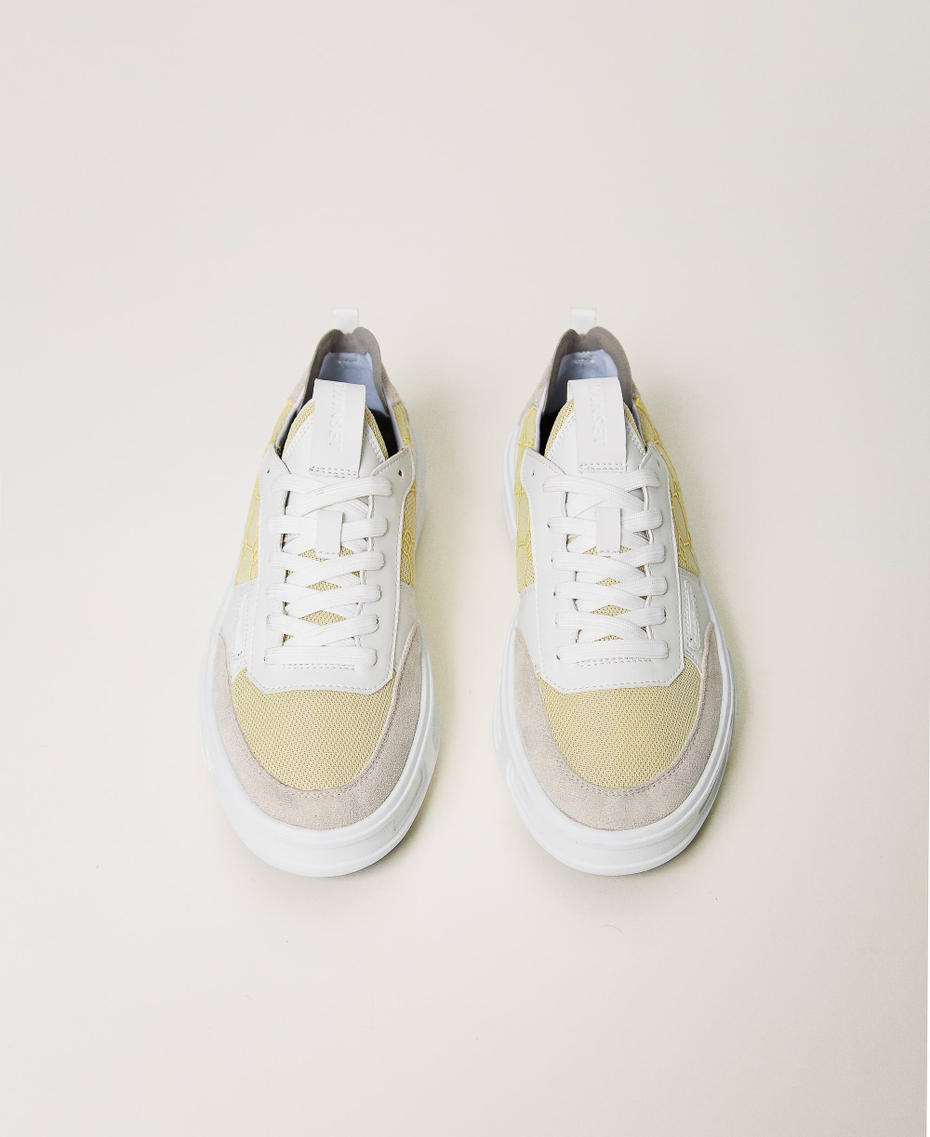 Sneakers Fessura con inserti a contrasto