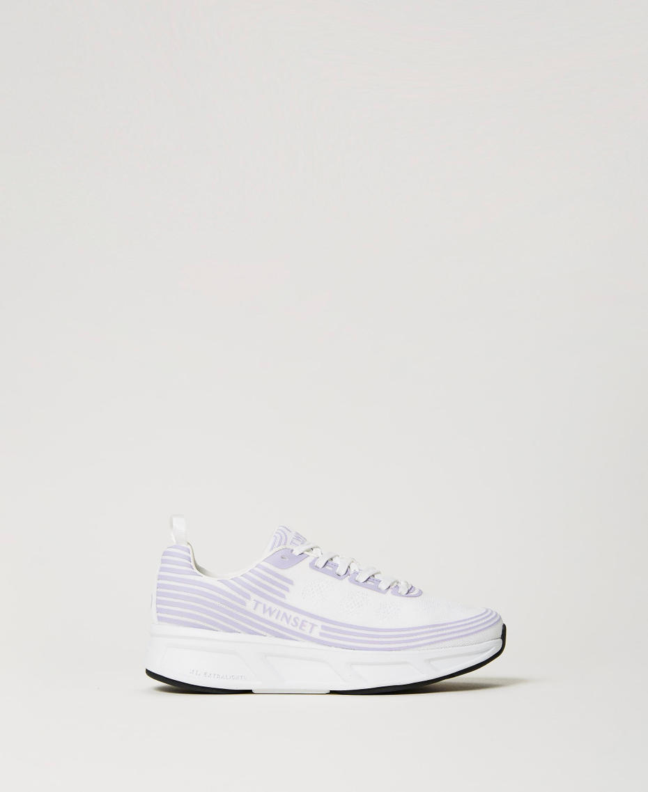 Striped Fessura trainers with logo White Woman 241TCP212-01