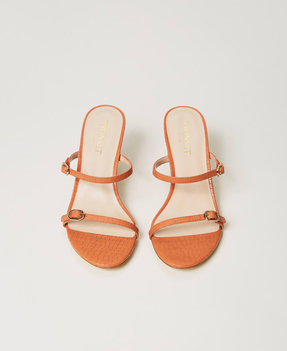 Coconut effect sandals with straps Black Woman 241TCT024-04