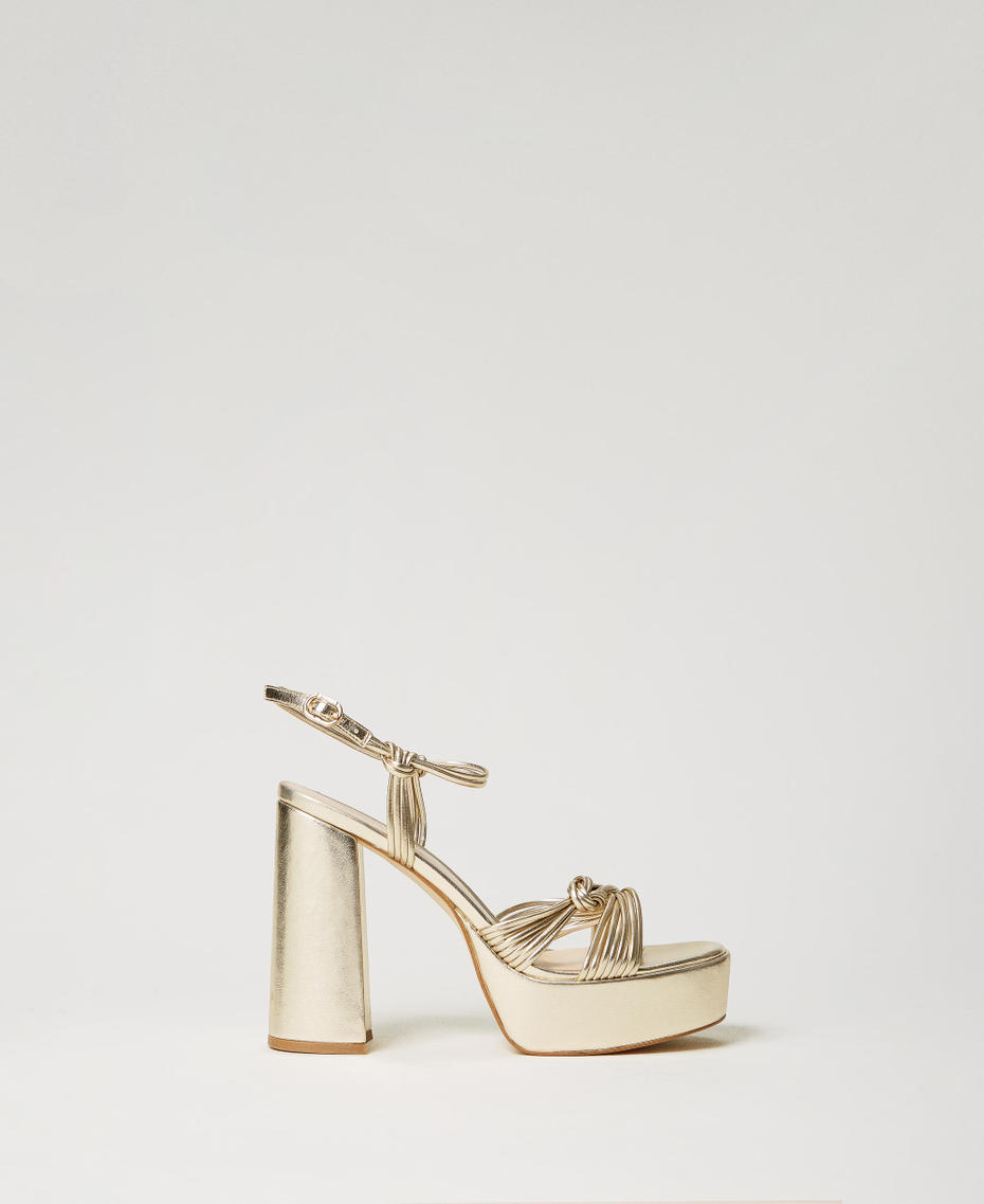 Laminated platform sandals