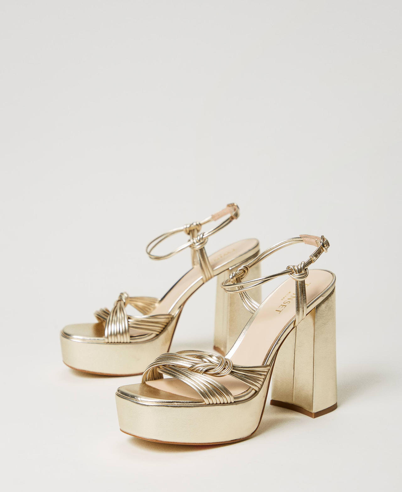 Laminated platform sandals