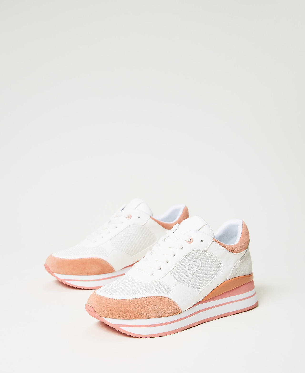 Colour block running trainers