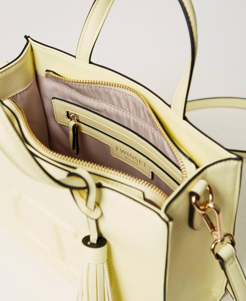 Shoulder bag with Oval T and tassel "Celandine&rdquo; Yellow Woman 241TD8022_07010_04