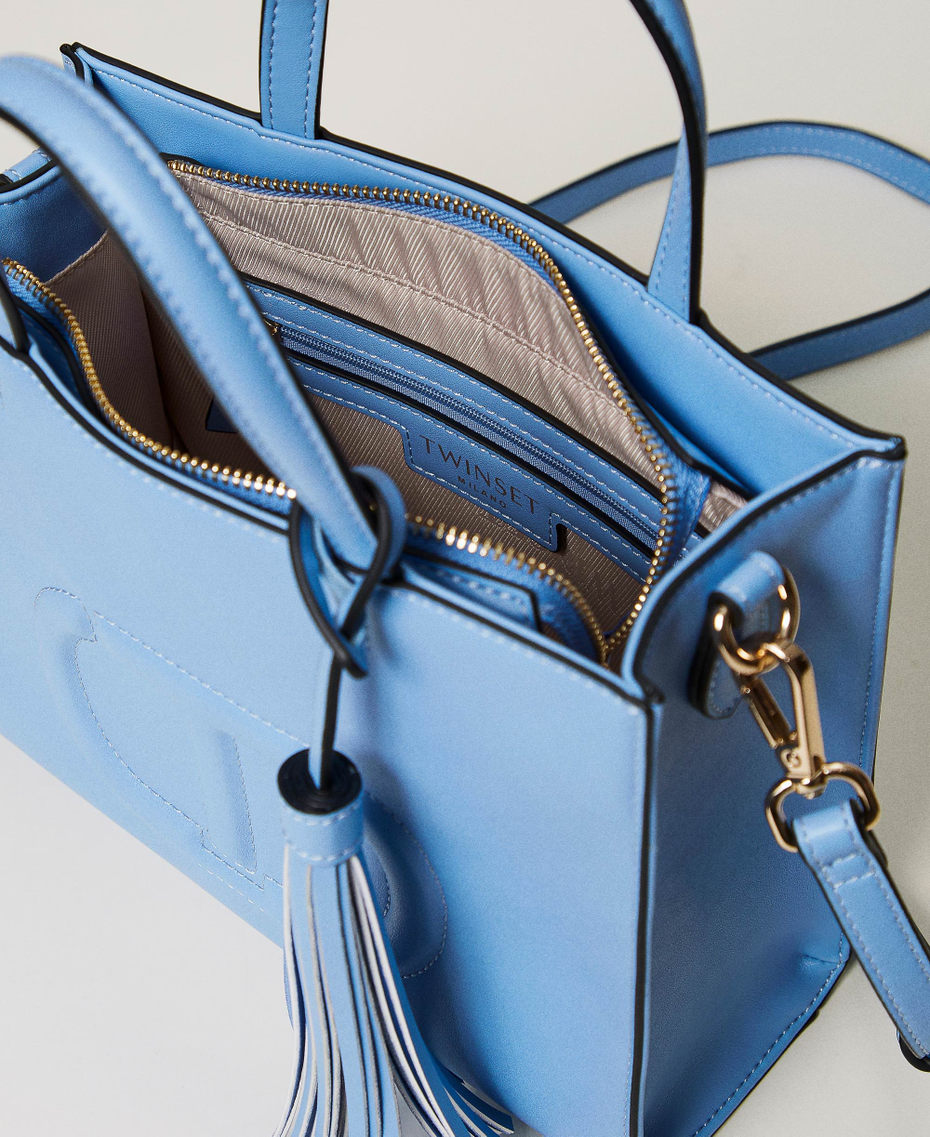 Borsa a tracolla con Oval T e nappa